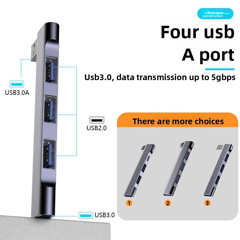 Hwansan 2025new multi-function magnetic suction usb3.0 hub type-c five-in-one docking station micro power supply Docking Station