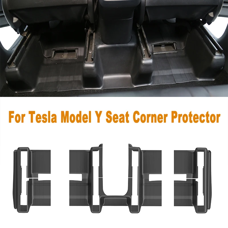 

Rear One-Piece Anti Kick Angle Guard For Tesla Model Y Car Protection Accessories Upgraded Version Seat Corner Protector TPE