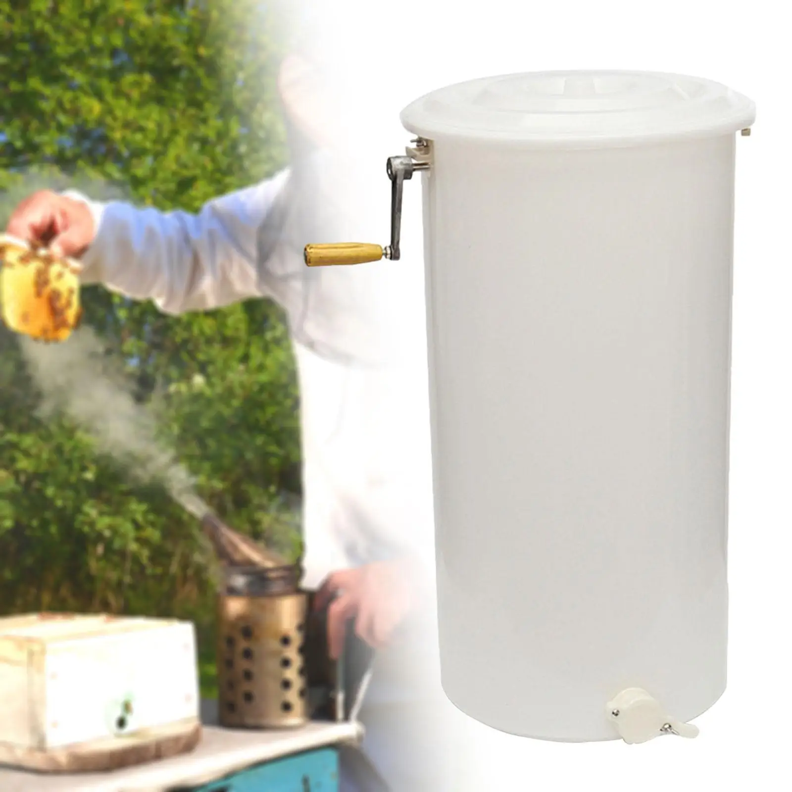 

Honey Extractor Premium Honey Spinner Manual Beekeeping Extraction Equipment, 2 Frame Honey Centrifuge Machine Manual Extractor