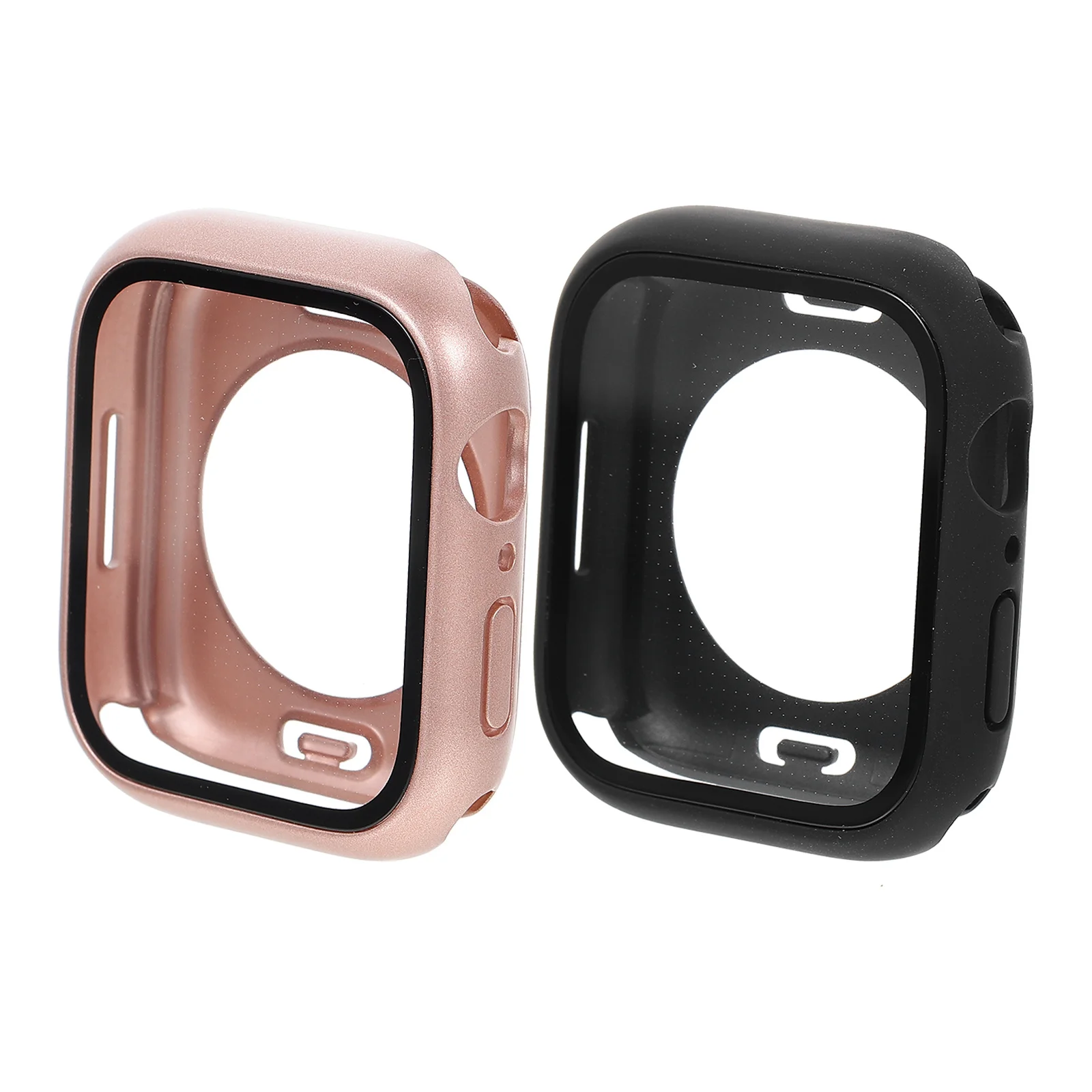 

2Pcs Waterproof Watch Case Protective Shell Durable Scratch Proof Cover Easy Install Smartwatch Screen Protector