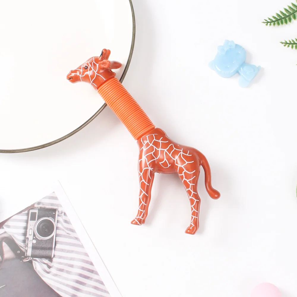 3D Pop Tube Giraffe Neck Stretch Pressure Relief Bellows Adult Children Anti Pressure Push Decompression Pipe Squeeze Toy Gift