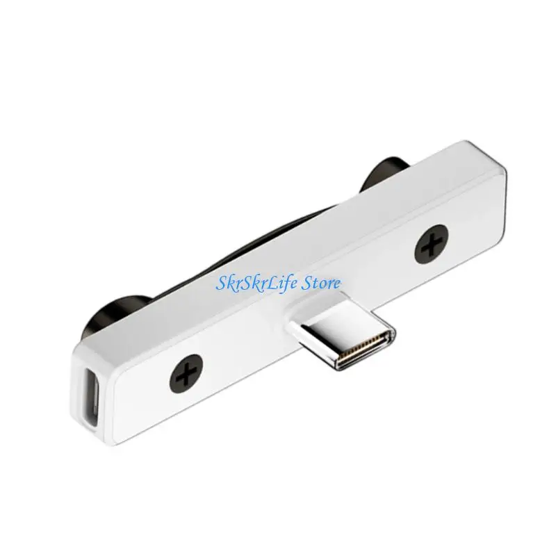 E65E USB C Fold Out Phone Stand Adapter with 100W Charging Input, 10Gbps Data Transfer and Bag Carry Size at Desks