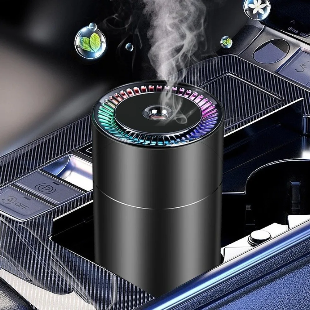 4-in-1 Car Aromatherapy Humidifier RGB LED Lights Wireless Charging Air Purifier Quiet Operation 260ml Capacity