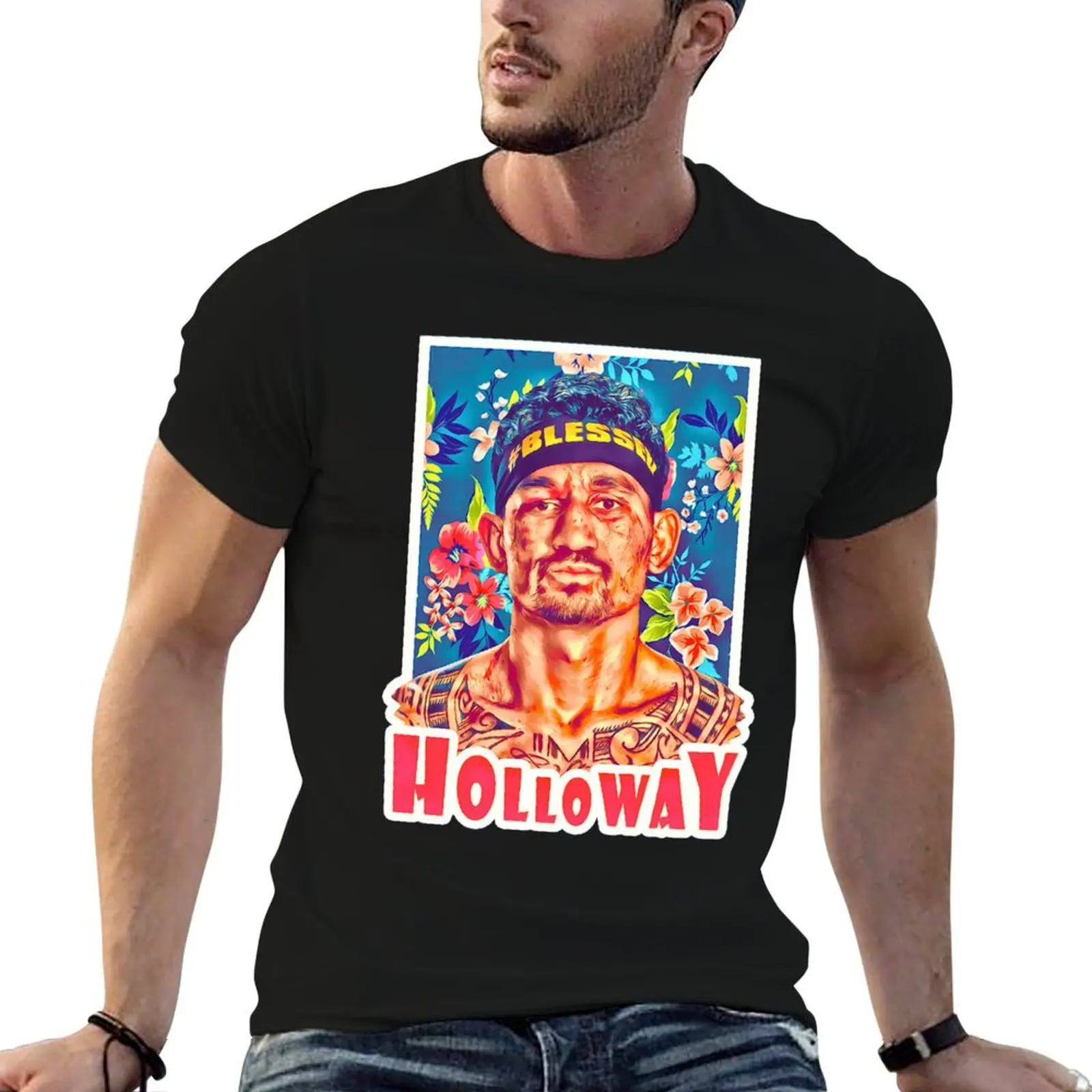 

Max Holloway Hawaiian Style T-Shirt man t shirt luxury funny t shirts cotton T-Shirt
