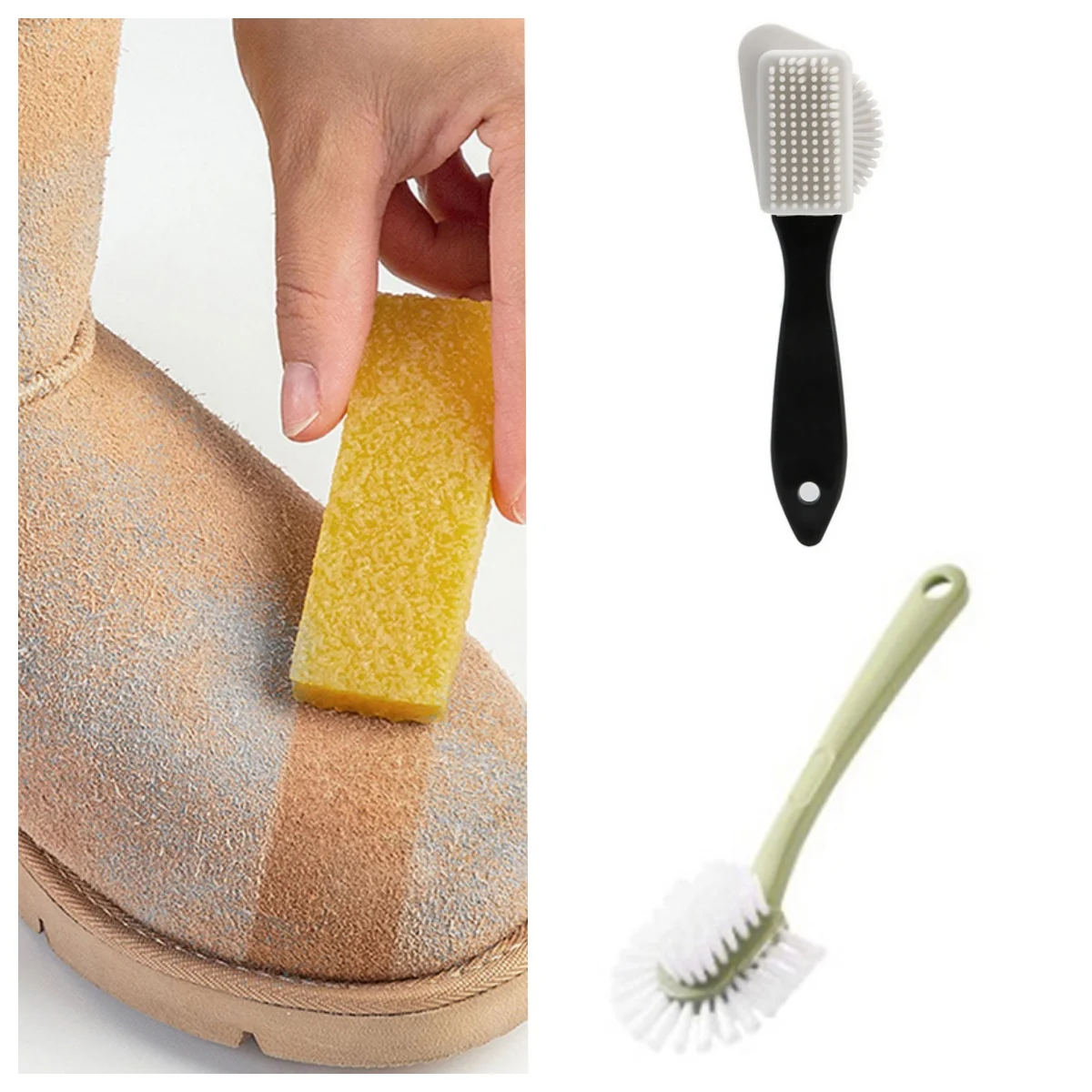 ممحاة تنظيف من جلد الغزال غير اللامع للعناية بالأحذية ومنظف الأحذية