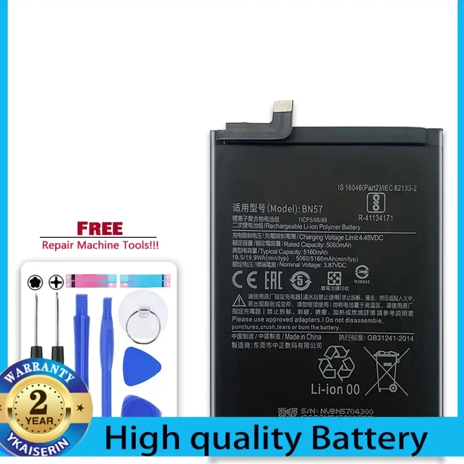 BN57 BN61 Portablet Battery for Xiaomi Pocophone X3/X3Poco X3 Pro Mobile Phone Batteries Bateira Warranty + Track Code