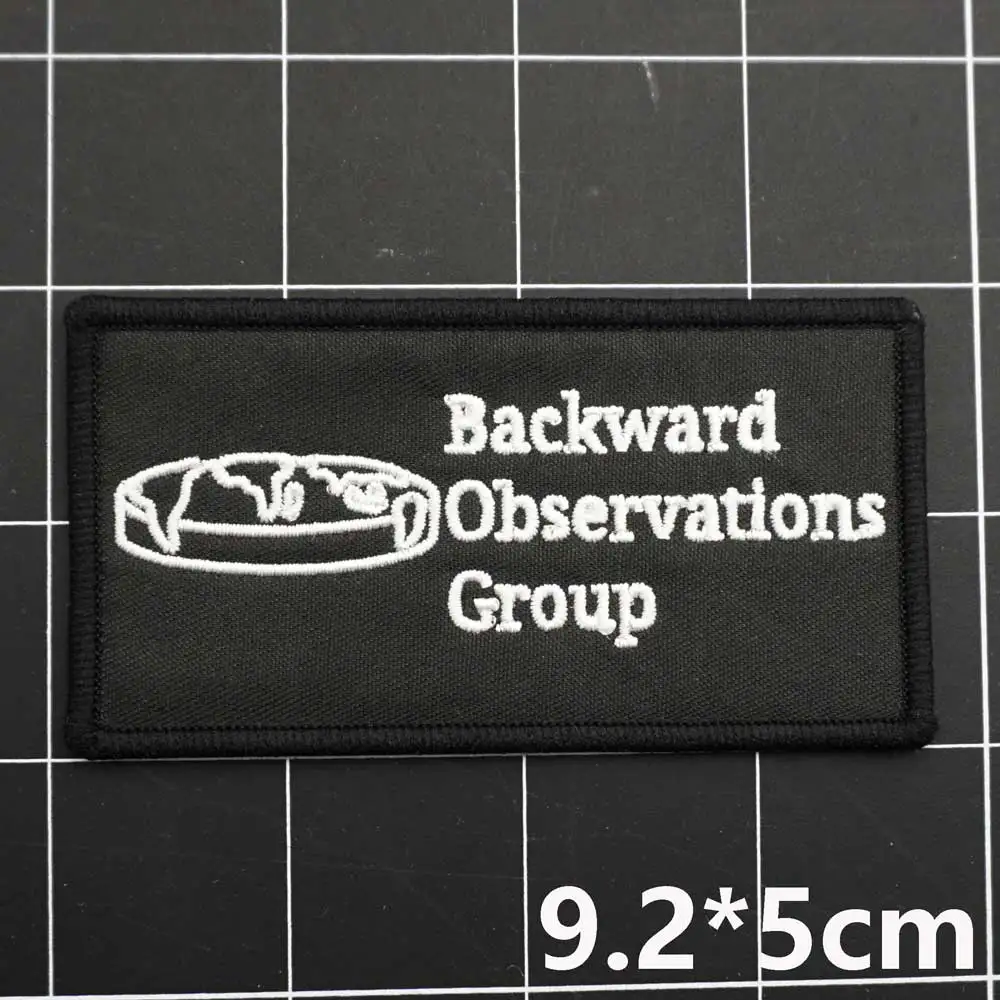 Backward Observations Group EMBROIDERY PATCH  backingfor Backpacks Clothing military Accessories