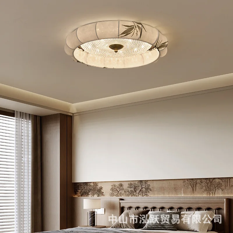 

Song Aesthetics New Chinese Zen Style Fabric Acrylic Ceiling Light Suitable for Antique Style Rooms in Living Rooms and Bedrooms