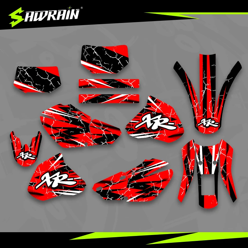

Sawrain Motorcycle Graphics Backgrounds Decal Stickers Kits for HONDA 96-04XR250