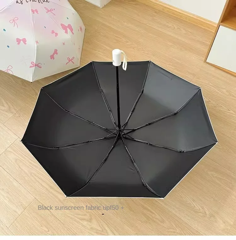 Gradient Love Wind Automatic Umbrella Rain or Shine Sun Shade Sun Protection UV Vinyl Sun Folding