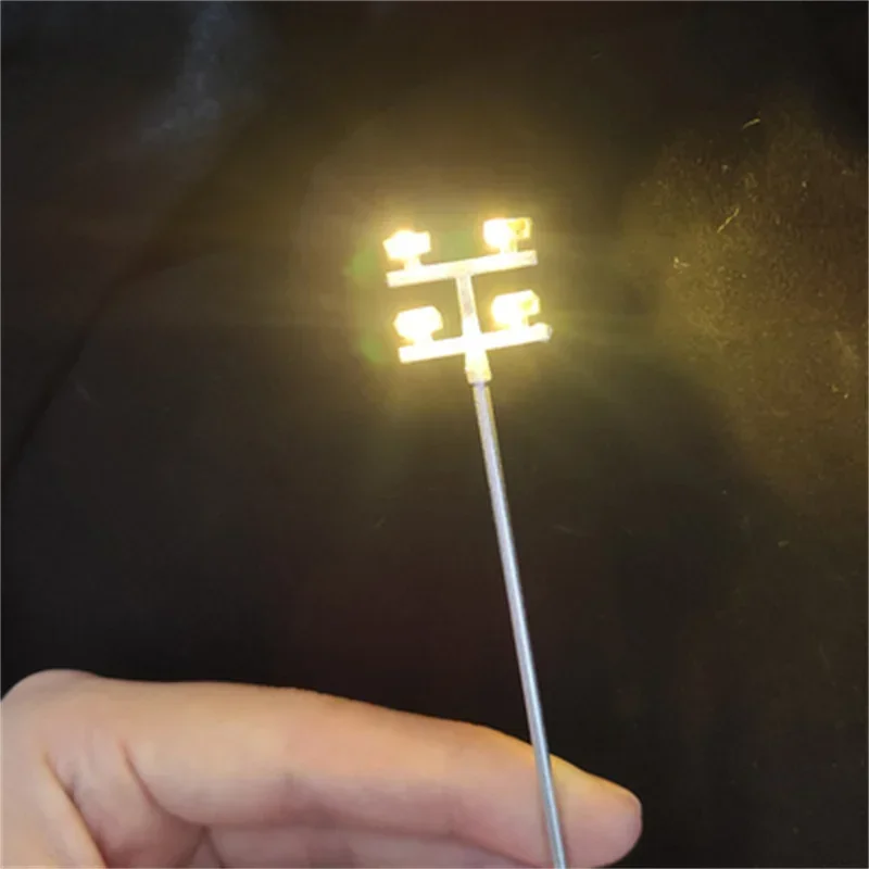 Ręcznie wykonane zabawki rzemieślnicze Miniaturowe klocki do budowania Zestaw świateł ulicznych w skali Ho