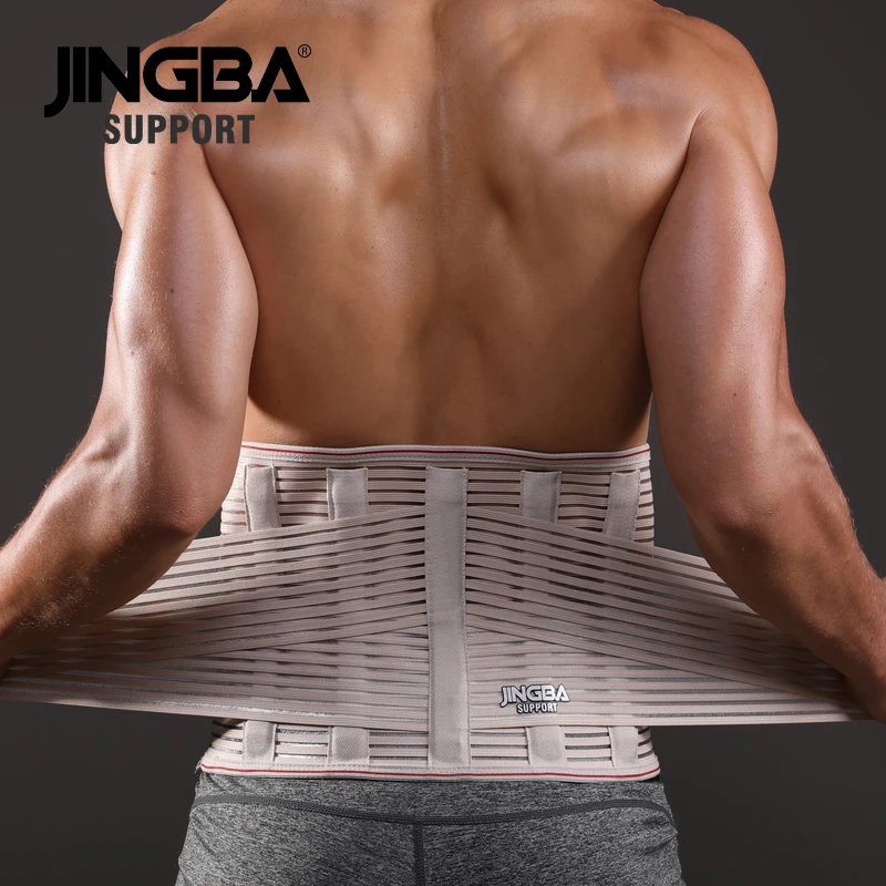 JINGBA SUPPORT Orthopedic Corset Back Support Belt Men Back Brace Belt Fajas Lumbares Ortopedicas Protection Spine Support Belt