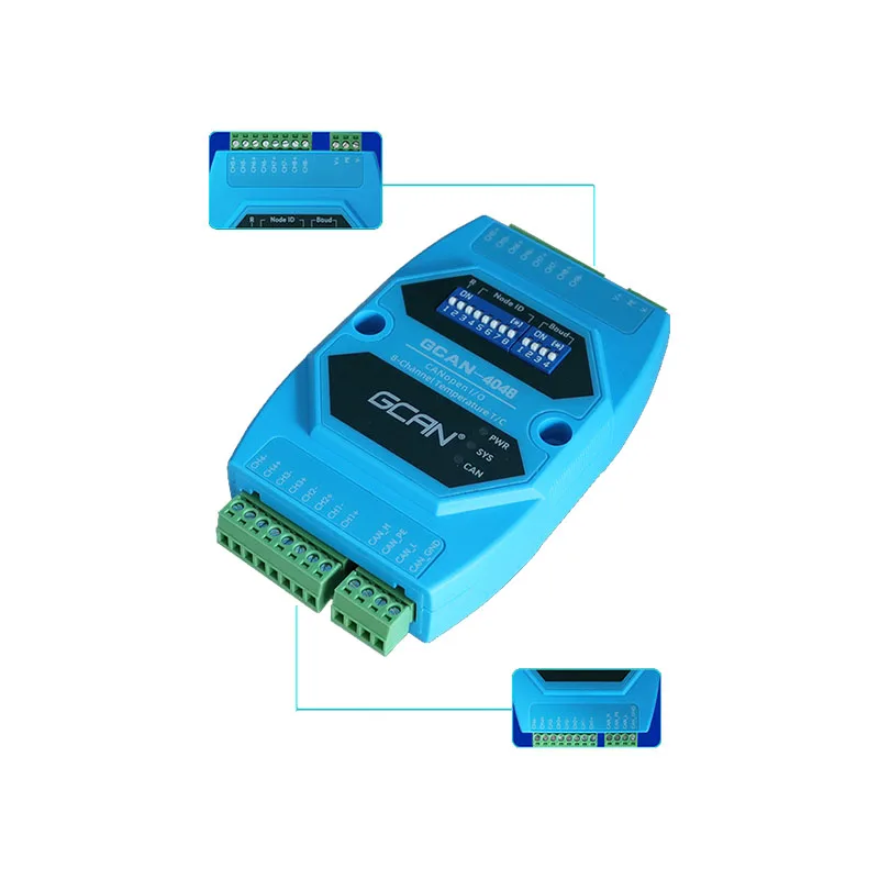 

Remote I/O CANopen interface 8-way 0-24mA current output industrial analog output module GCAN-4048