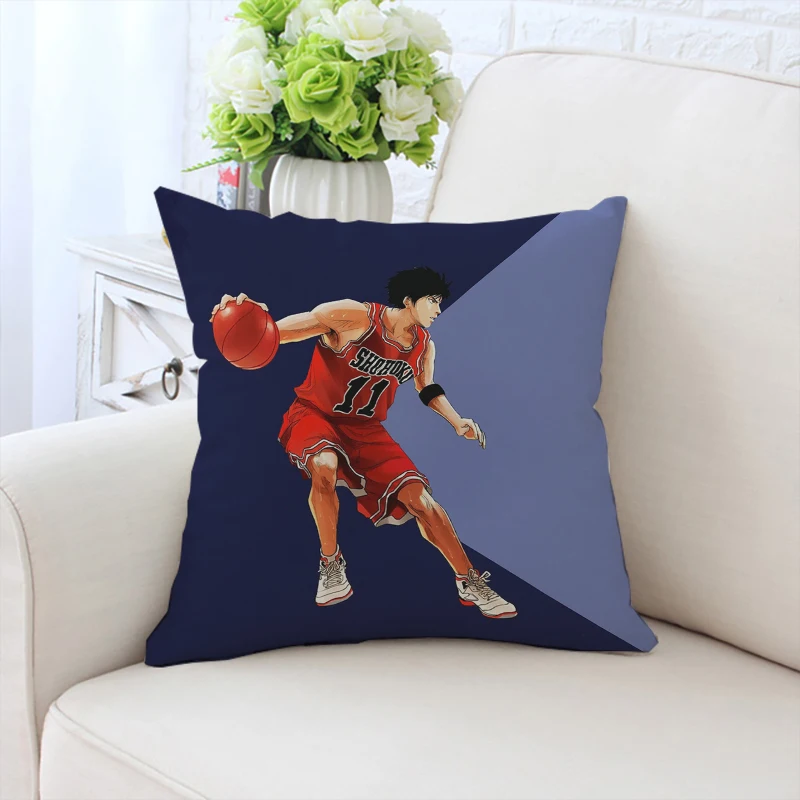 

Pillowcases for Pillows 45x45 Cushion Cover for Living Room Cushions Anime S-Slam Dunk Decorative Pillowcase 40x40 Home Decor