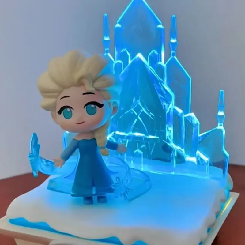 จุดสินค้าแท้ 52 ของเล่น Disney Anime Frozen Aurora Dream Serie กล่องตาบอดโรงรถชุด Emit Light เครื่องประดับสาวอินเทรนด์ของเล่นของขวัญ