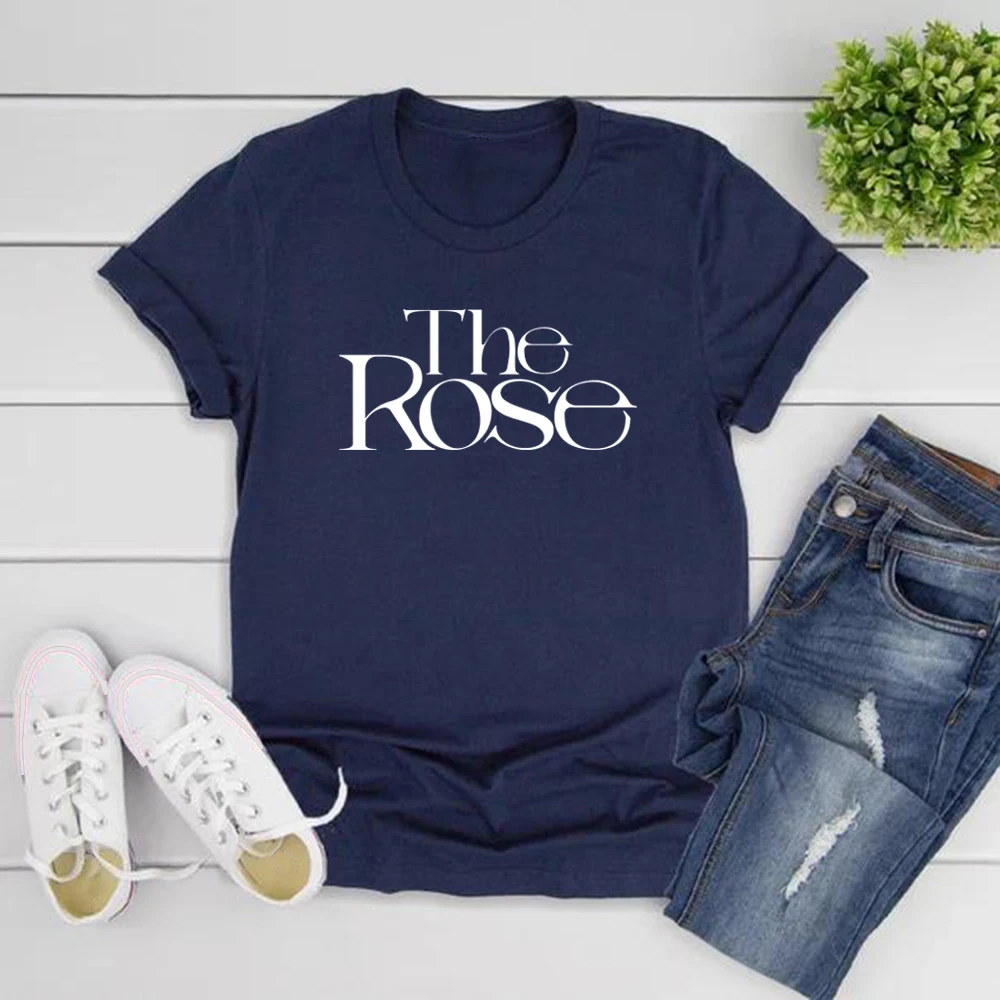 The Rose Kpop T Shirt Back To Me Shirt Korean Group Tee Women Graphic T Shirts Short Sleeve T-shirt Streetwear Top Woman Clothes