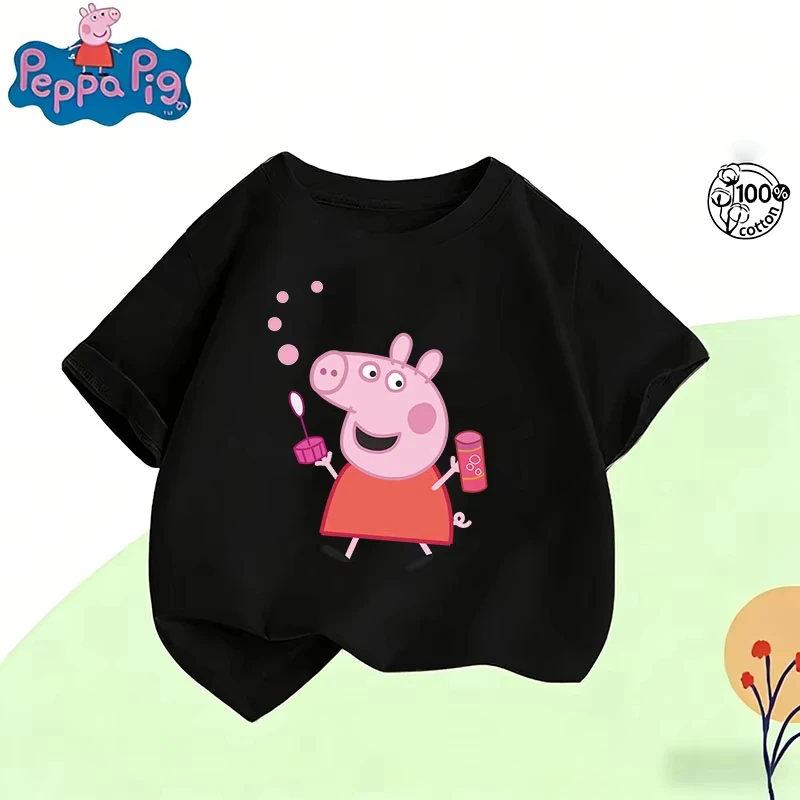 Ropa familiar infantil cómoda y holgada de la marca Hasbro con estampado de diseño de dibujos animados de Peppa Pig para el verano 2026
