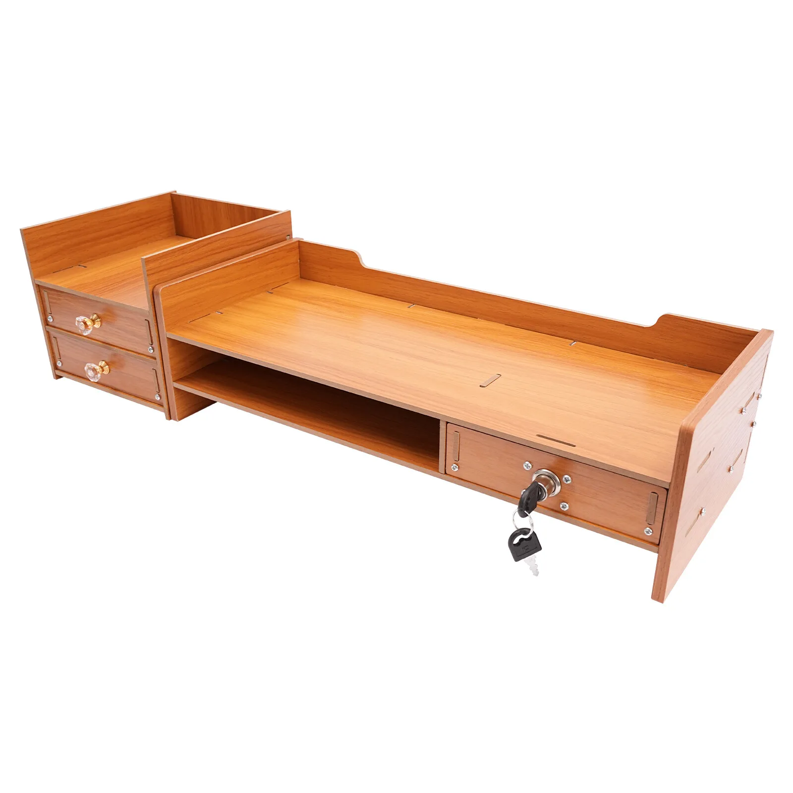 Wood 48*20*13.5cm Desktop Monitor Stand Tabletop Monitor Riser Stand Wood Computer Monitor Booster Stand