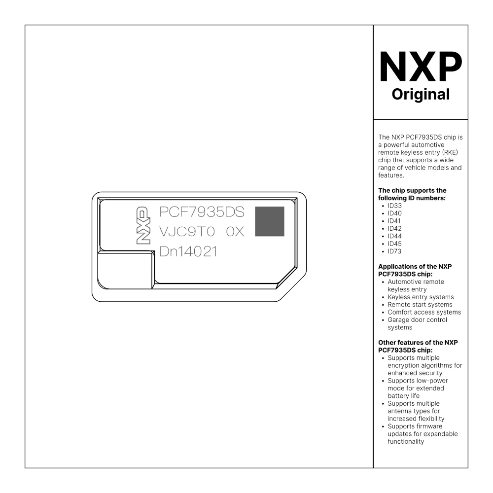 1/5/10PCS Original OEM NXP PCF7935 DS Transponder Chip Virgin Unprogrammed ID33 40 To 44 For BMW Fiat Ford Renault VW Locksmith