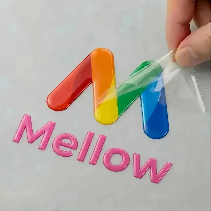 6CM Stickers Personalized Custom Logo 3DTransfer Wedding Labels  UV Colorful Print Waterproof Company Brand Name Glass Bottle