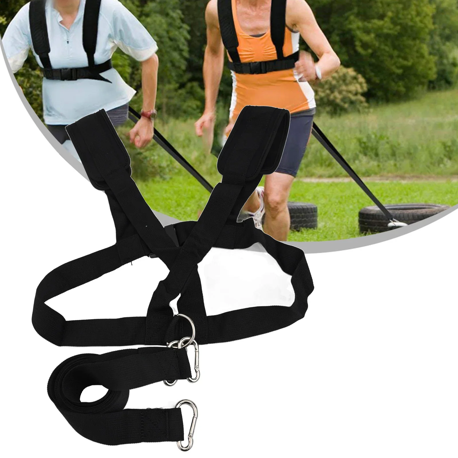 Versatile Training Sled For Strength Weight 200g Exercise Resistance Training Adjustable Waistline Comfortable Shoulder Pads