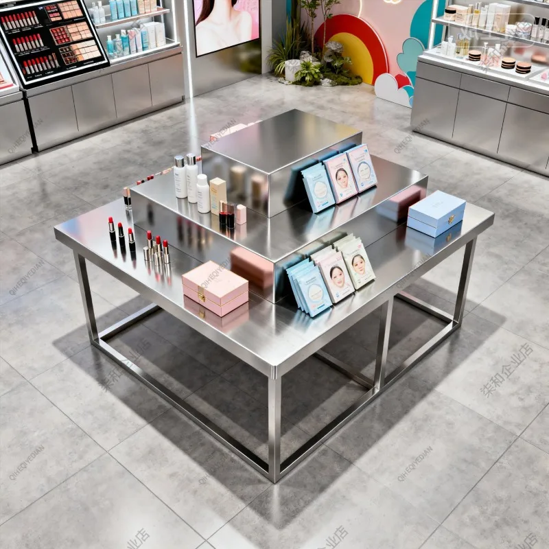 Flow table Stainless steel display table Showroom Product display table