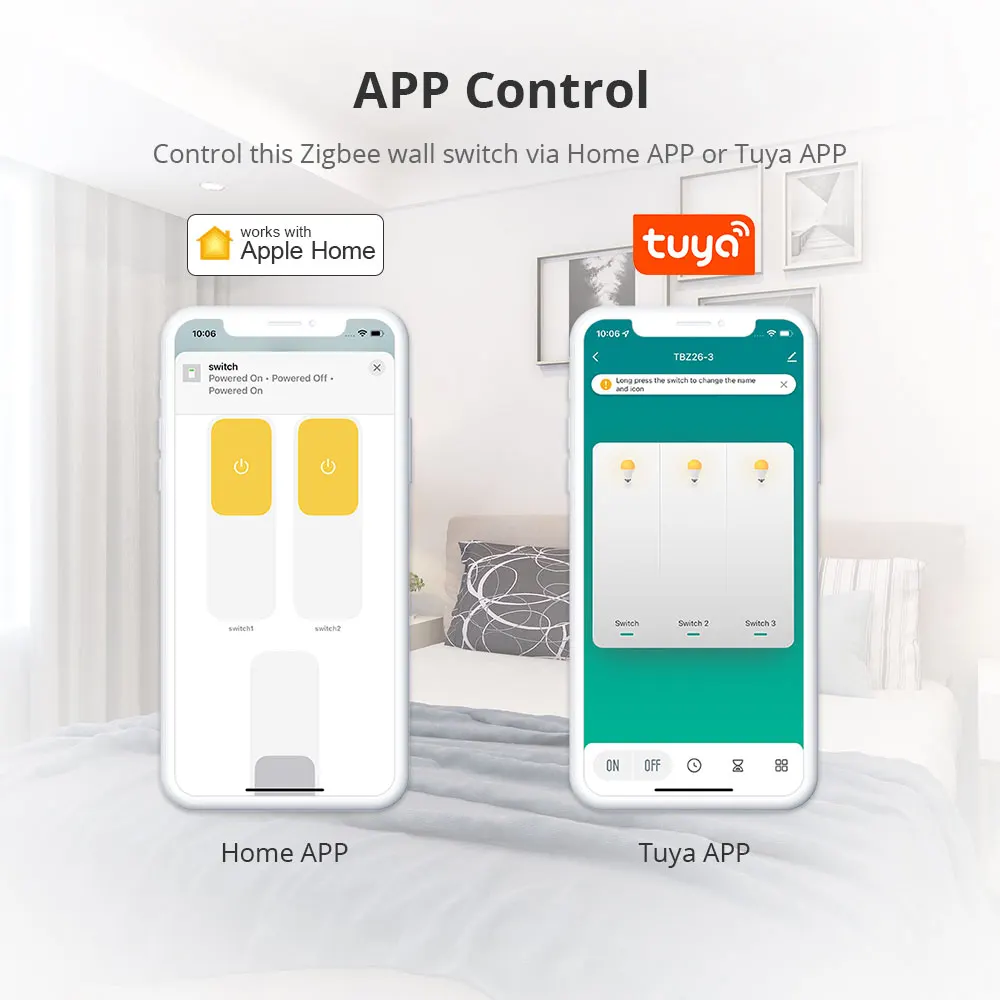 Zemismart Tuya Zigbee 3 Gangs Light Switch with Neutral Wall interruptor US AU Smart Switch Alexa Google Home Voice Control