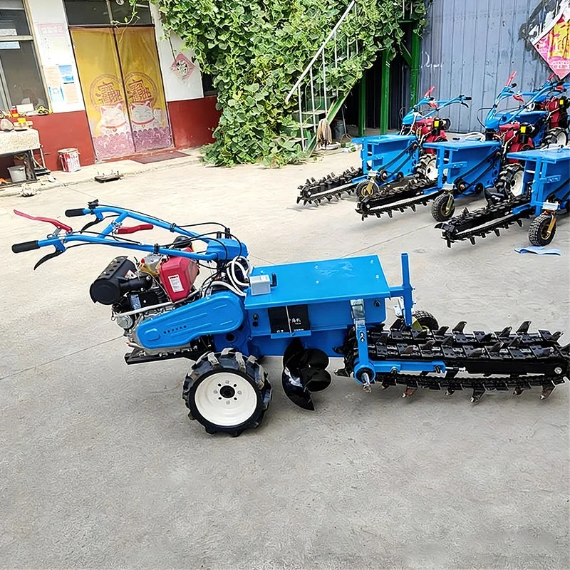 Lightweight Hand-held Chain Trencher Machine 18HP Diesel Trench Digger for Farm Irrigation Drainage Cable Pipeline Laying