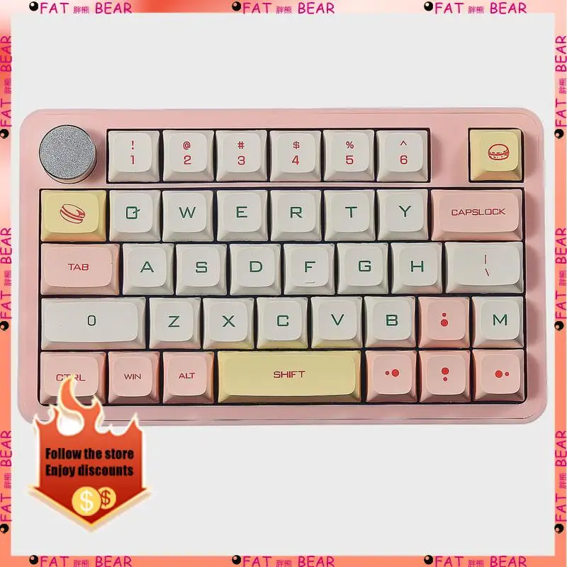 MK40 Mechical Keyboard Macro Programming RGB Customized Wired Knob One-Hand Left-Hand Gaming Keyboard 38Keys Laptop Accessory