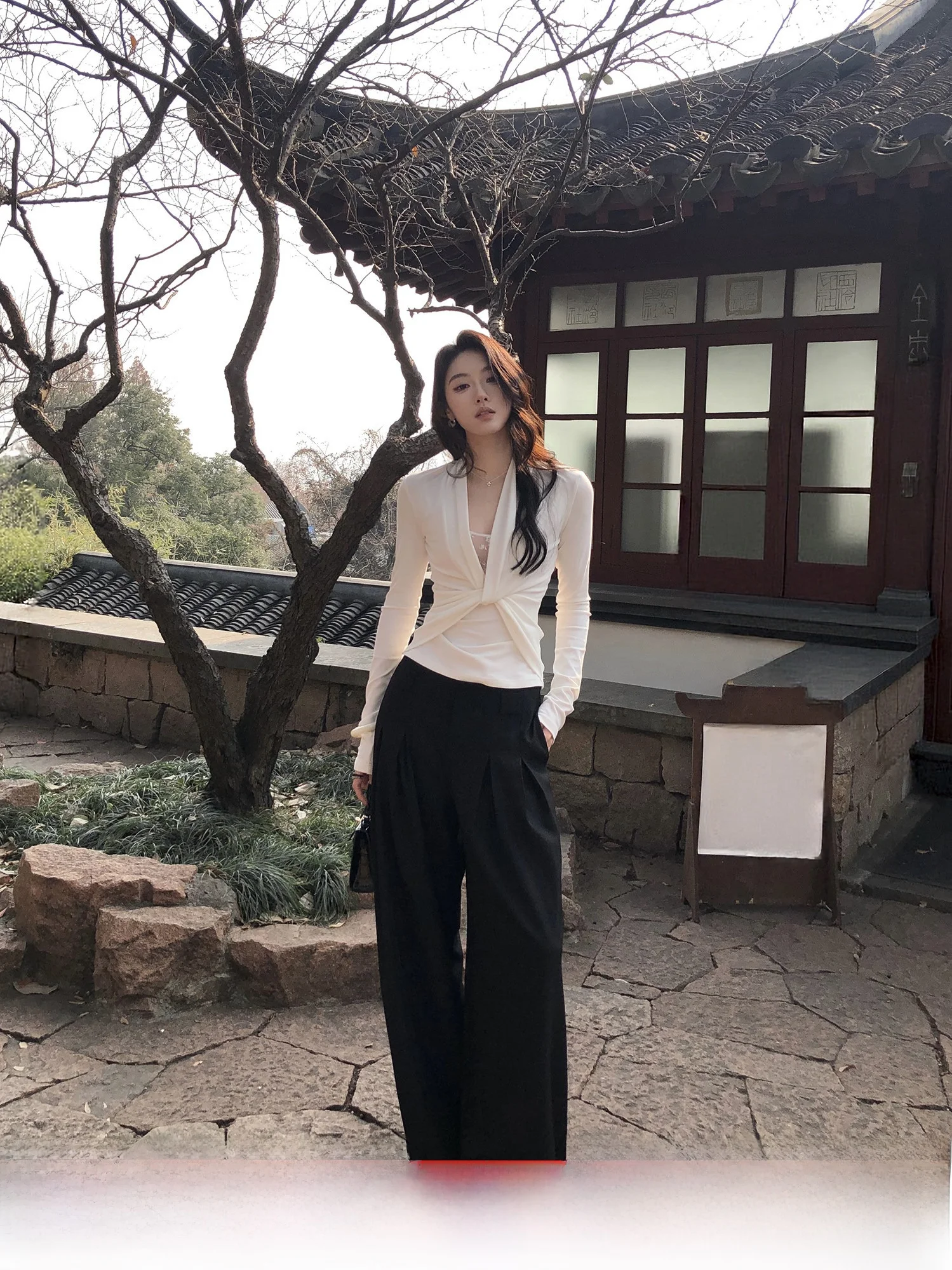 

Широкие брюки Bla с низкой посадкой, повседневные, прямого кроя, свободные, в пол, драпированные, плиссированные, в стиле lazy casual