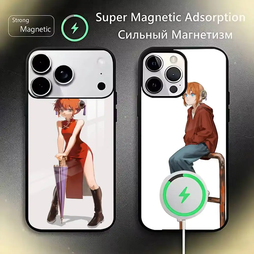 

Gintama Kagura Phone Case For iPhone17,16,15,14,13,12,11 Plus,Pro Magnetic For Magsafe Wireless Charging