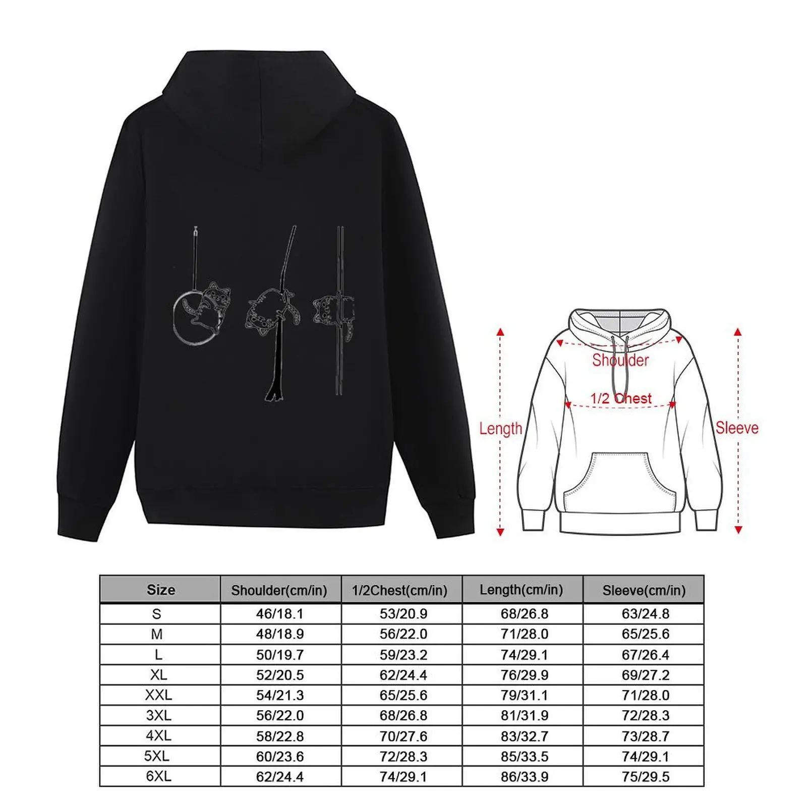 Circus Aerialist cat Aerialist Yogi Dancer Aerial Hoop Hoodie hooded shirt autumn new products oversized hoodie