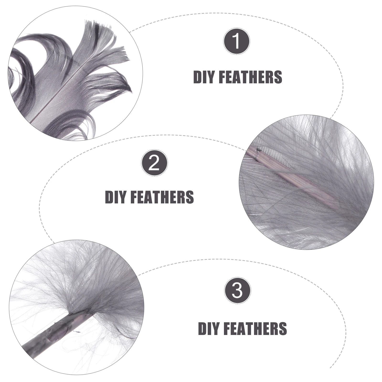 

50 Pcs Solid Color Natural Goose Plumes DIY Crafts Decorations Clothing Accessories Wedding Party nament