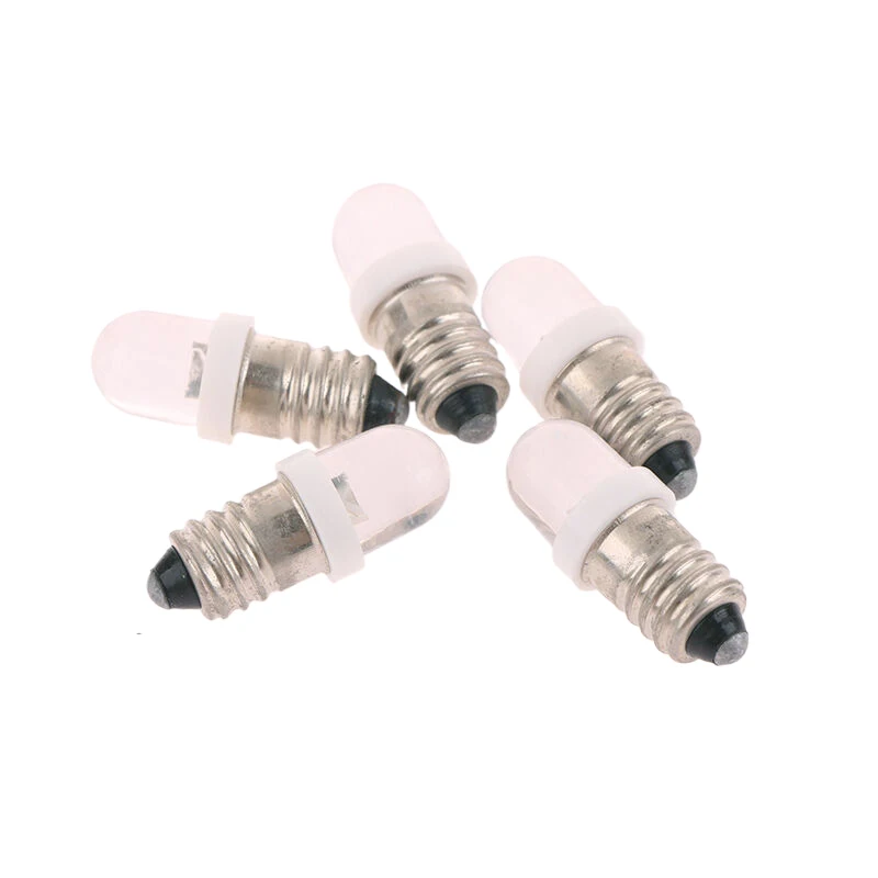 5Pcs E10 Led Bulb E10 DC 3V 6V 12V 24V Instrument Bulb E10 Indicator Bulb Old Fashioned Flashlight Torch DIY Work Mini Light - view 5