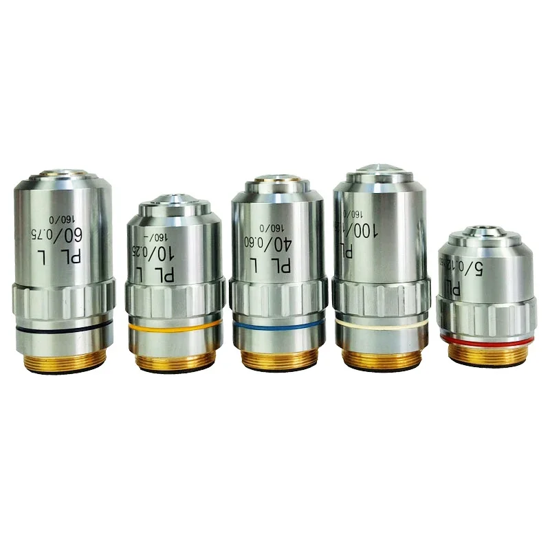 5X 10X 40X 60X 80X 100X Long Working Distance Plan Achromatic Objective Lens for Metallographic Microscope