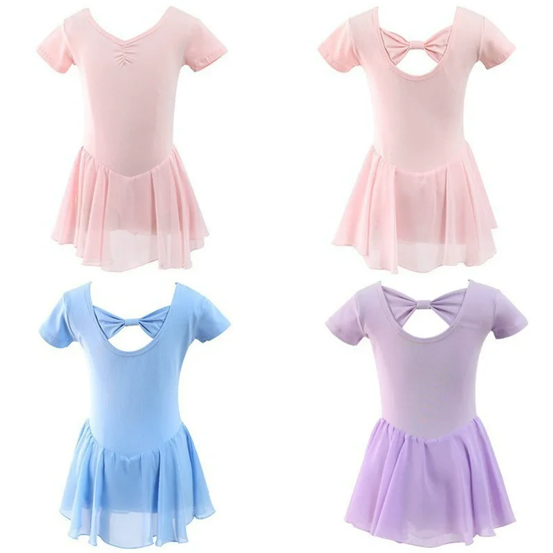 

Летние балетные трико, платья для девочек, гимнастическая детская одежда, розовое платье балерины для девочек, детская балетная тренировочная форма