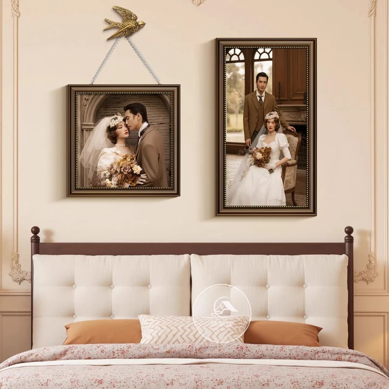 Custom French Vintage Wall Photo Frame Living Room Mid-Century Picture Frame Wall Decoration Photocard Holder Home Decorations