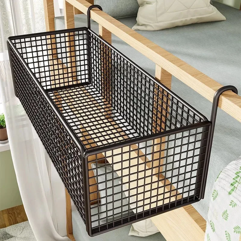 Cesto Suspenso para Cabeceira de Cama de Dormitório: Prateleira de Armazenamento de Lanches para Beliche Sem Furos, Prateleira de Armazenamento para Cabeceira de Cama de Dormitório Estudantil