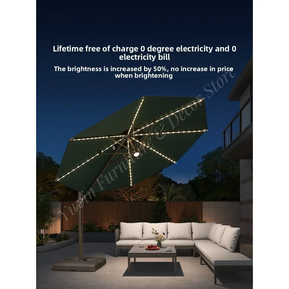 Outdoor Parasol Manual Acrylic Roman Umbrella for Garden Courtyard & Terrace Sun Awning for Villa & Terrace Patio  Parasol