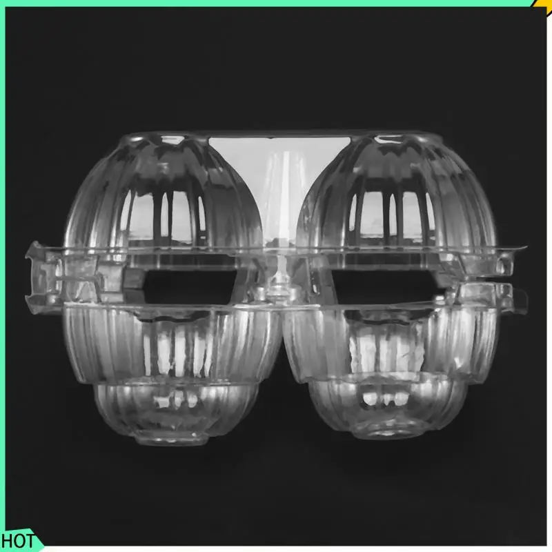 

AWAH 200Pcs Plastic Egg Cartons Bulk Clear Chicken Egg Tray Holder For Family Pasture Chicken Farm Business Market- 4 Grids