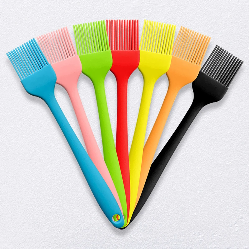 Kitchen Accessories Silicone Oil Brush Food Grade Baking Brush Plastic Handle High Temperature Resistant Barbecue Brush