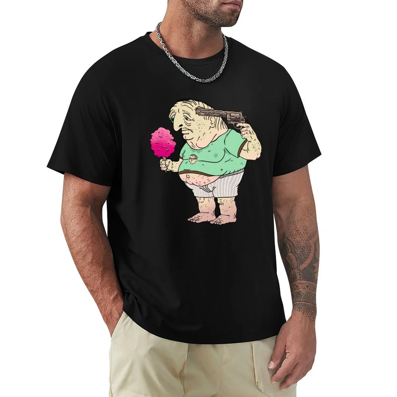 

Desmond Smiling Friends Cotton Candy T-Shirt luxury t-shirt Clothing blacks heavyweight t shirts for men