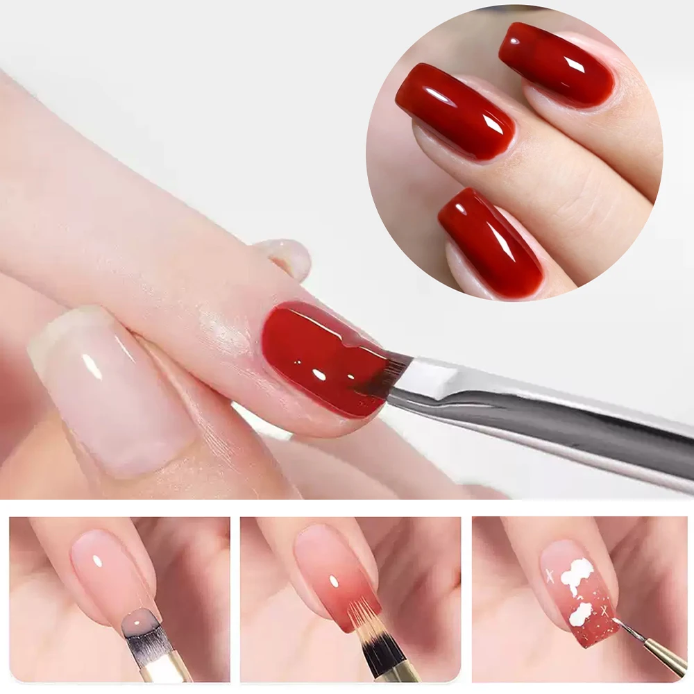 YIKOOLIN 9PCS UV Gel Nail Brush Liner DIY Painting Pen Manicure Acrylic Drawing Brush for Nail Art Design Painting Tool image 5