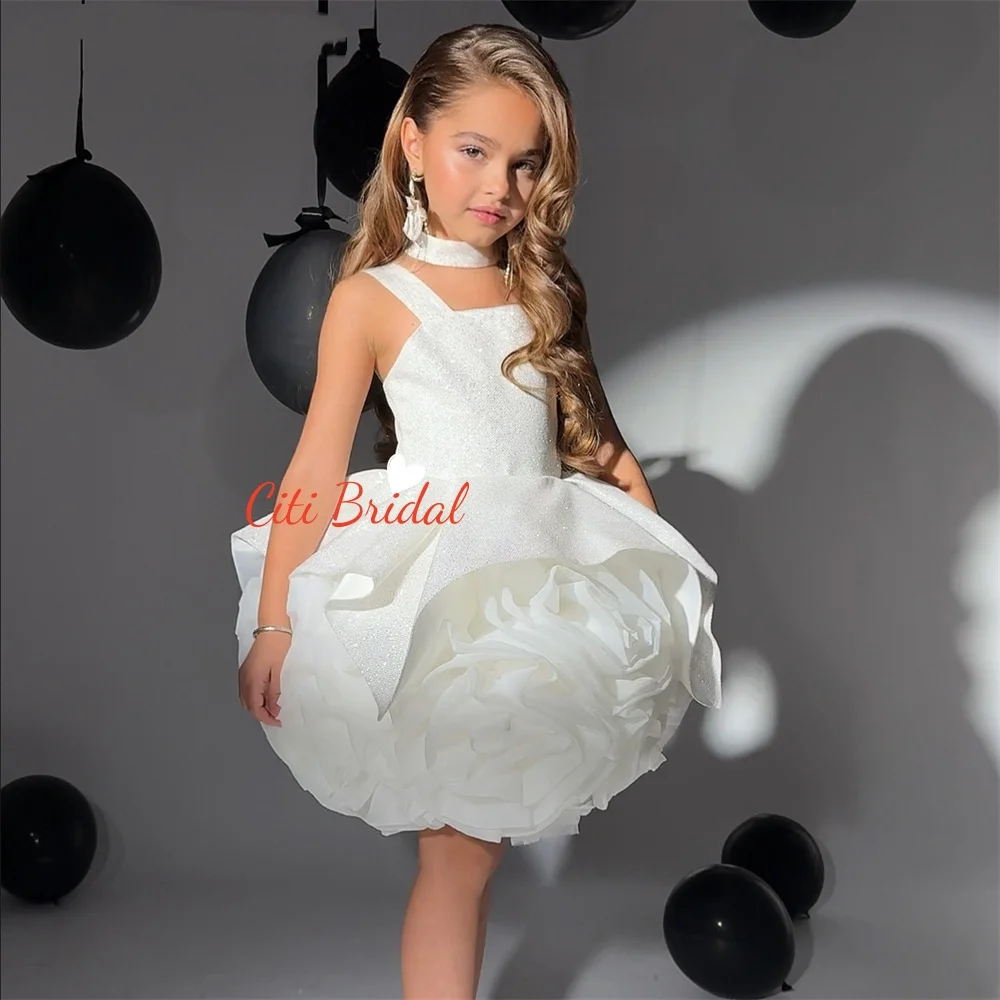 Luxury elegant girls' dresses Shiny dresses for graduation for girls flowers girl dresses for weddings ball gown kids Customize