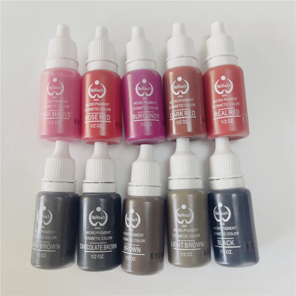 

1 шт. BTCH пигмент для микроблейдинга полуперманентный макияж чернила для татуировки бровей губы линия глаз коричневый красный черный цвет