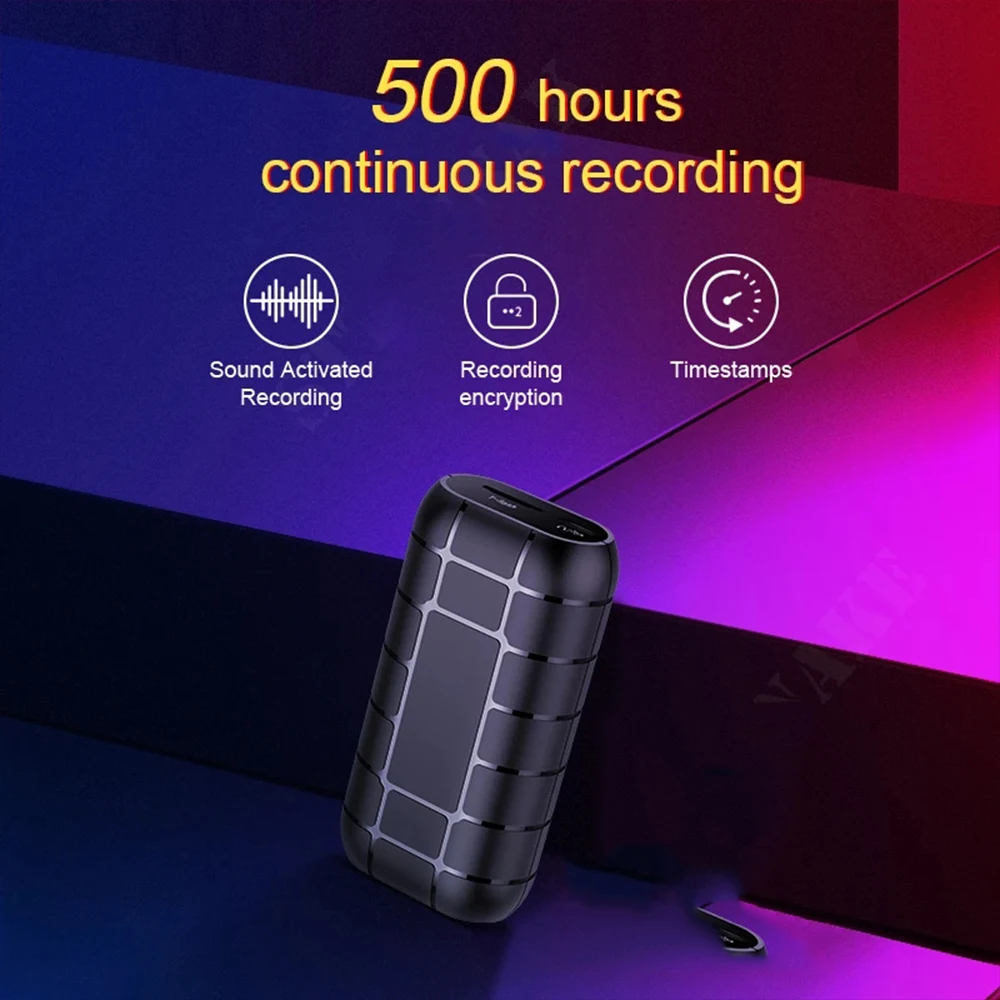 Mini Digital Voice Recorder 20 Days 500 Hours Dictaphone Pen Multi-function Digital Recorder Voice Activated HD Noise Reduction