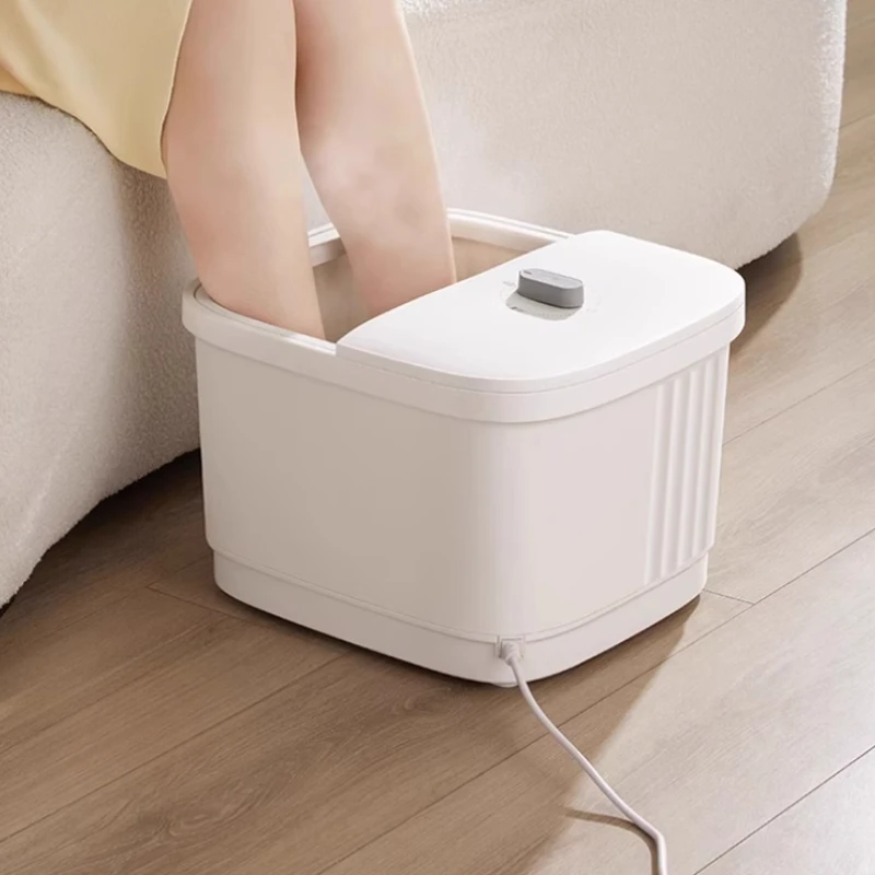 Relieve Fatigue Heated Foot Bath Surf Massage Foot Soak Bucket Heating Automatic Poweroff Home Portable Thermal Footbath Machine