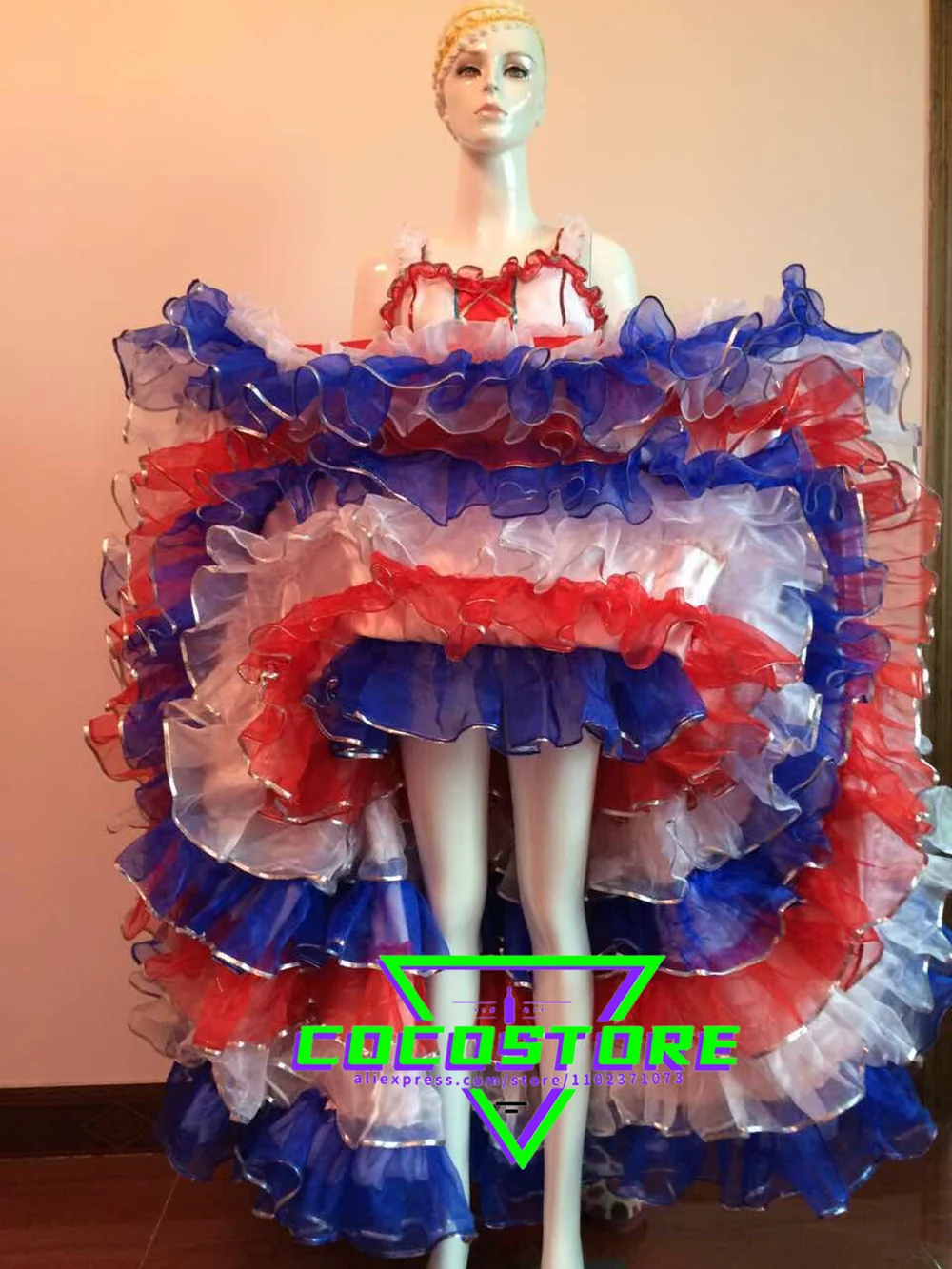 French Cancan Costume Carnival Costumes In Group Sexy Opening Dance Dress Carnival Costume Stage Wear Holiday Performance Suit