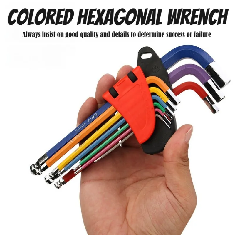 

Набор шестигранных ключей, отвертка, инструмент, комбинация шестиугольной шаровой головки, многофункциональный набор шестигранных ключей из 9 предметов