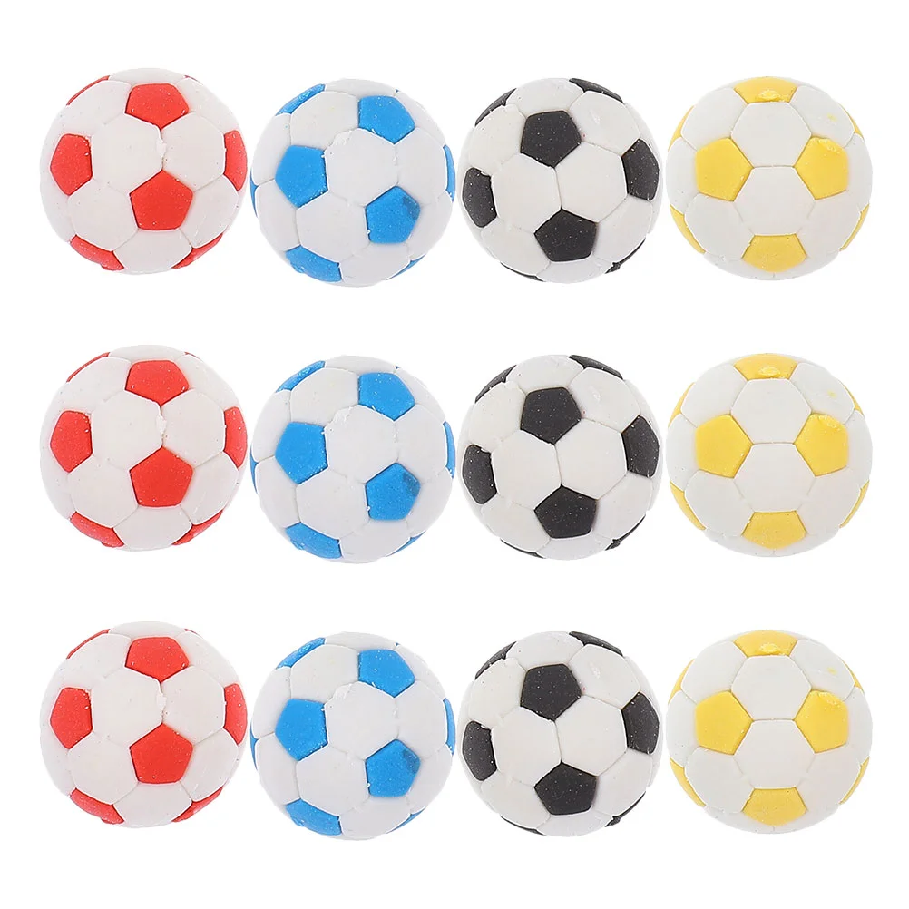 12 Pcs Football Eraser Mini Baseball Party Favors Sand Cute Small Erasers Soccer Pencil Novelty Rubber